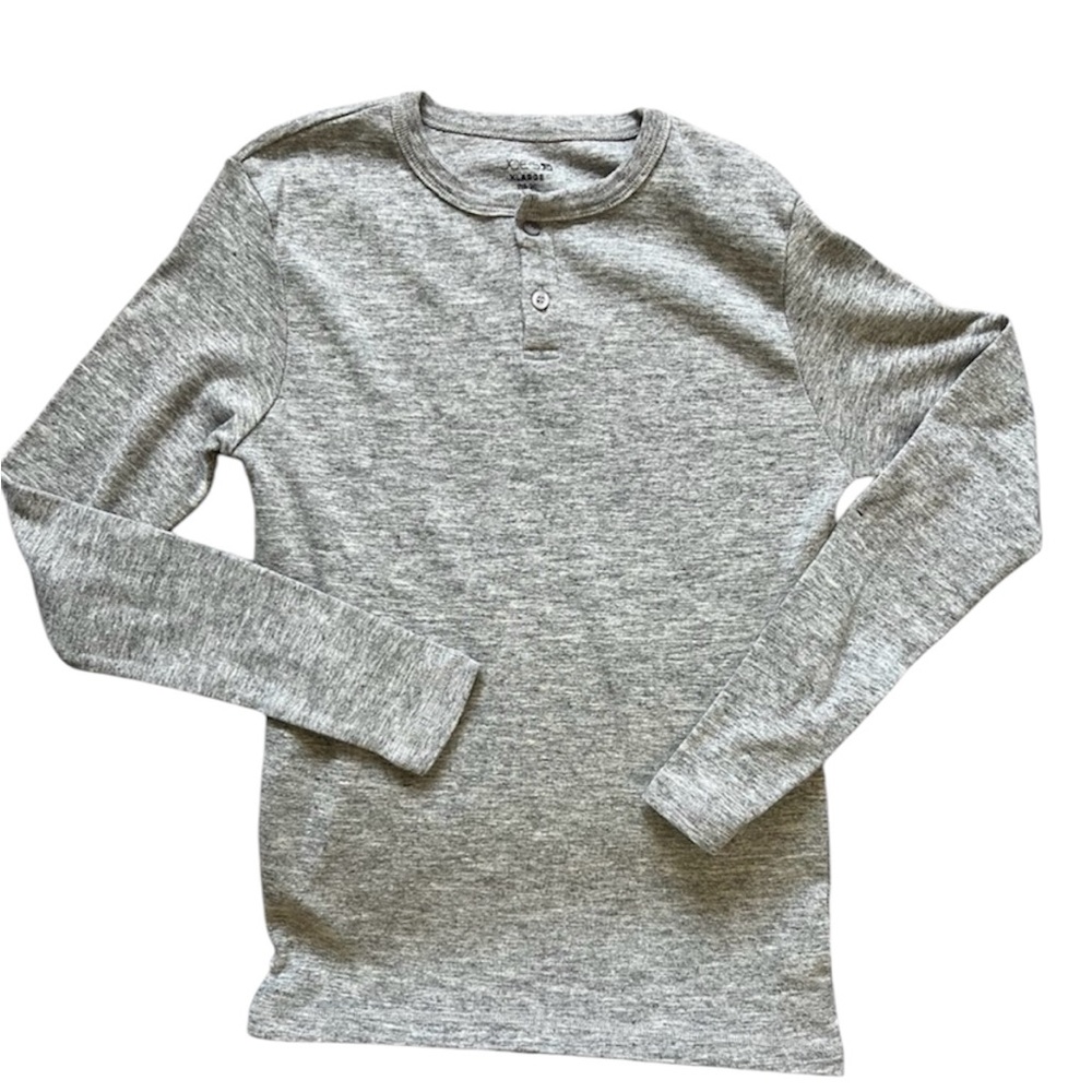Joe’s Jeans Boys Junior Grey Long Sleeve Henley | XL (18-20)